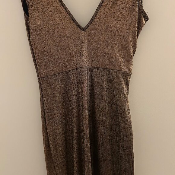 Bronze beautiful Dress  with Split, XS - Picture 6 of 12